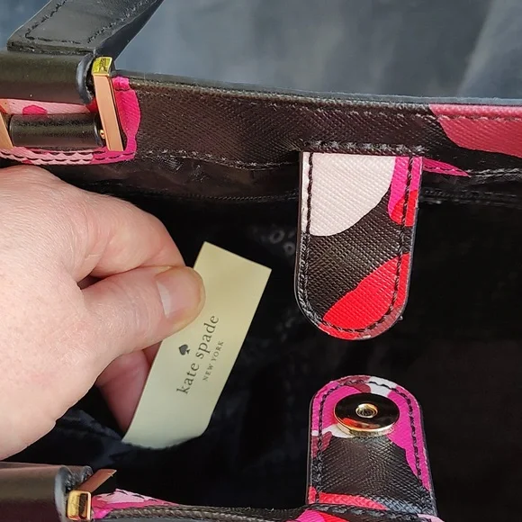 Kate Spade Grant Street Juno grainy vinyl leather trim mini tote. - Picture 12 of 15